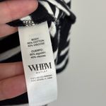 White House | Black Market NWT WHBM Outlet Bracelet Sleeve V-Neck Tee in Black and White Stripe - Size M Photo 3