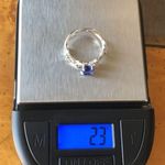 Blue Spinel Chrome Diopside Sterling Silver Ring Size 6 Photo 3