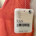 Free People NWT Intimately Strappy Red Orange Textured Bodysuit Photo 2