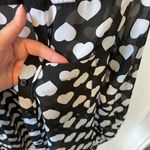 EXPRESS Portofino Top Heart Print Portofino Shirt XS blouse black white Photo 4