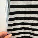 Trina Turk Grey & Black Stripe Fitted Bodycon Pullover Dress Size Large L Photo 3