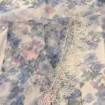 Jessica McClintock Vintage Floral Garden Lace Trim Maxi Prom Bridesmaid Dress Photo 6