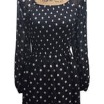 Art Class  Women's Dress XXL (16/18) Black‎ White Polka Dot Long Sleeve Casual Photo 0