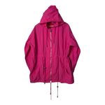 Pierre Cardin Anorak Jacket Windbreaker Hooded Hot Pink Women Size Large Photo 3