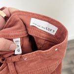 Loft [] Rust Red Welt Pocket High Rise Denim Shorts Flat Front Stretch Size 31 12 Photo 9