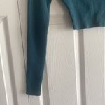 Wild Pony Ribbed Cropped Mock Small Turtleneck Long Sleeve‎ New Blue Photo 3