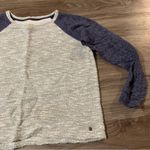 Roxy  Grey Neon Pink Confetti Blue Long Sleeve Sweater; Large Photo 1