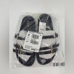 J.Crew  Three-strap slide sandals in Black Croc Photo 3