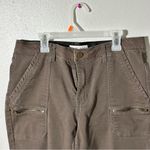 Knox Rose Women Brown Mid Rise Utility Cargo Ankle Zip Pants size 12 Photo 3