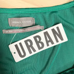 Urban Outfitters NWT Sasha Long Sleeve Velvet Romper in Emerald Green Size Small Photo 2