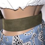 Carlisle Vintage Belt Sage Suede Gold Paisley Sz Small Photo 3