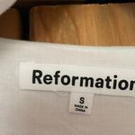 Reformation White Puff Sleeve Weiss Linen Wrap Dress Small Custom Altered Photo 4