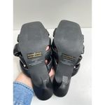 Abound  Sandals Womens Size 8.5 Black Square Toe Woven Stiletto Heels Photo 6