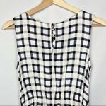 Anthropologie Lilka Tattersall White & Lavender Plaid Check Mini Dress XS Photo 5
