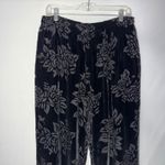 Vintage Academia Whimsigoth Rayon Silk Velvet Rose Mesh Double Lined Loose Pants Size M Photo 1
