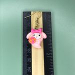 Cute Mismatch Pink and White Ghost Kawaii Halloween Earrings | Handmade Photo 3