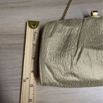 Vintage Gold Lame Evening Handbag Purse Kiss Clasp Clutch Photo 5