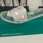 Lauren Lorraine Crystal Design Slip On Sandals Size 10 by  Photo 0