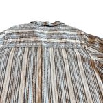 Michael Stars Blue White Stripe Button-Down Shirt Dress Short Sleeve Size Medium Photo 7