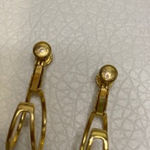 Minimalist Gold Double Hoop Drop Earrings Modern Chic Unbranded Photo 5