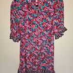 Rixo X Target Floral Puff Sleeve Mini Dress Red Size 4 Photo 2