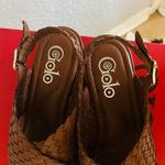 GOLO Criss Slingback Leather Sandal, Size‎ 8, NWT Brown Photo 6