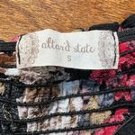 Altar'd State Alter’d State Maxi Dress S‎ Black Red Rose Floral Smocked Off The Shoulder Boho Photo 6