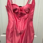 Pretty Little Thing  Women’s Satin Pink Corset Dres Photo 0