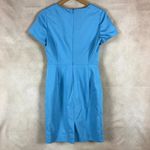 J.Crew Short Sleeve Blue V-neck Work Dress Sheath Size 6 Photo 5