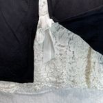 White House | Black Market WHBM Black Sweater with Cream Floral Lace Back & Hem Photo 6