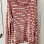 Marshalls Striped Pink and White Women's Sweater Photo 0