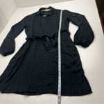 Bella Dahl  Belted Pullover Shirt Dress Women's Size XS Black Long Sleeve Ecovero Photo 8