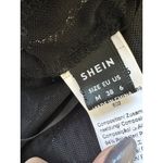 SheIn Going Out Top Black w/ Silver Contrast Sequin Drawstring Side Tube  Top Medium Photo 2