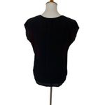 Joie  Red Silk Sleeveless Top Small Black Trim Luxury Career Tank Photo 2