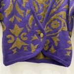 Vintage Purple/Gold Swirl Paisley Abstract One Photo 9