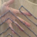 Free People Sheer Mini Slip Dress Beaded Sparkly Art Deco Size XS Photo 3