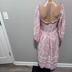 Penelope Rose Smocked Floral Dress Medium Prairie Feminine Ruffle Pink Photo 8