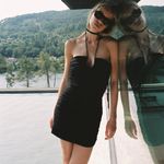 ZARA New With Tag  Black Mini Dress With Draped Detail U-Neckline With Tie Straps Photo 1