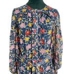 Saloni Size 2 Silk Dress Floral Long Sleeve Short Wedding Evening Cocktail Party Photo 2