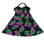 Betsey Johnson  Tin Can Rose Print Halter Dress Pin-Up Retro Size Medium NWT Photo 6