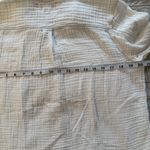 Xirena Scout Shirt MED White Navy Stitches Gauze Beachy Oversized Boho Festival Photo 9