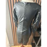 ZARA black sexy dress faux leather short with long sleeves size xs fits like sma Photo 3