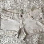 Abercrombie & Fitch Y2k Off White Jean Shorts Cuffed Sz 4 27 Photo 0