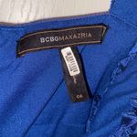 BCBGMAXAZRIA BCBG MEGAN RUCHED COBALT BLUE MINI COCKTAIL DRESS Photo 6