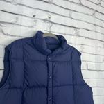 Lands’ End Violet Purple Puffer Vest Jacket Button Up Size Women’s Large Fall Photo 2