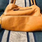 American Leather Co 3 Section Satchel Bag Purse in Light Tan Photo 7