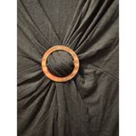 Anne Klein AK Collection Sleeveless Top V-Neck with Ring Detail Black Medium Photo 2