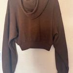 Aviator Nation  Cropped Zip Hoodie – Chocolate/Espresso SIZE: S Brand New With Tags — Retail $196 Photo 8