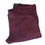 Hudson Womens Mid-Rise Flat Front Slim Skinny Jeans Burgundy Dark Wash Size 27 Photo 3