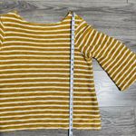 Old Navy  Women Mustard and White Striped Long‎ Sleeve Relaxed Sweater Size L Photo 9